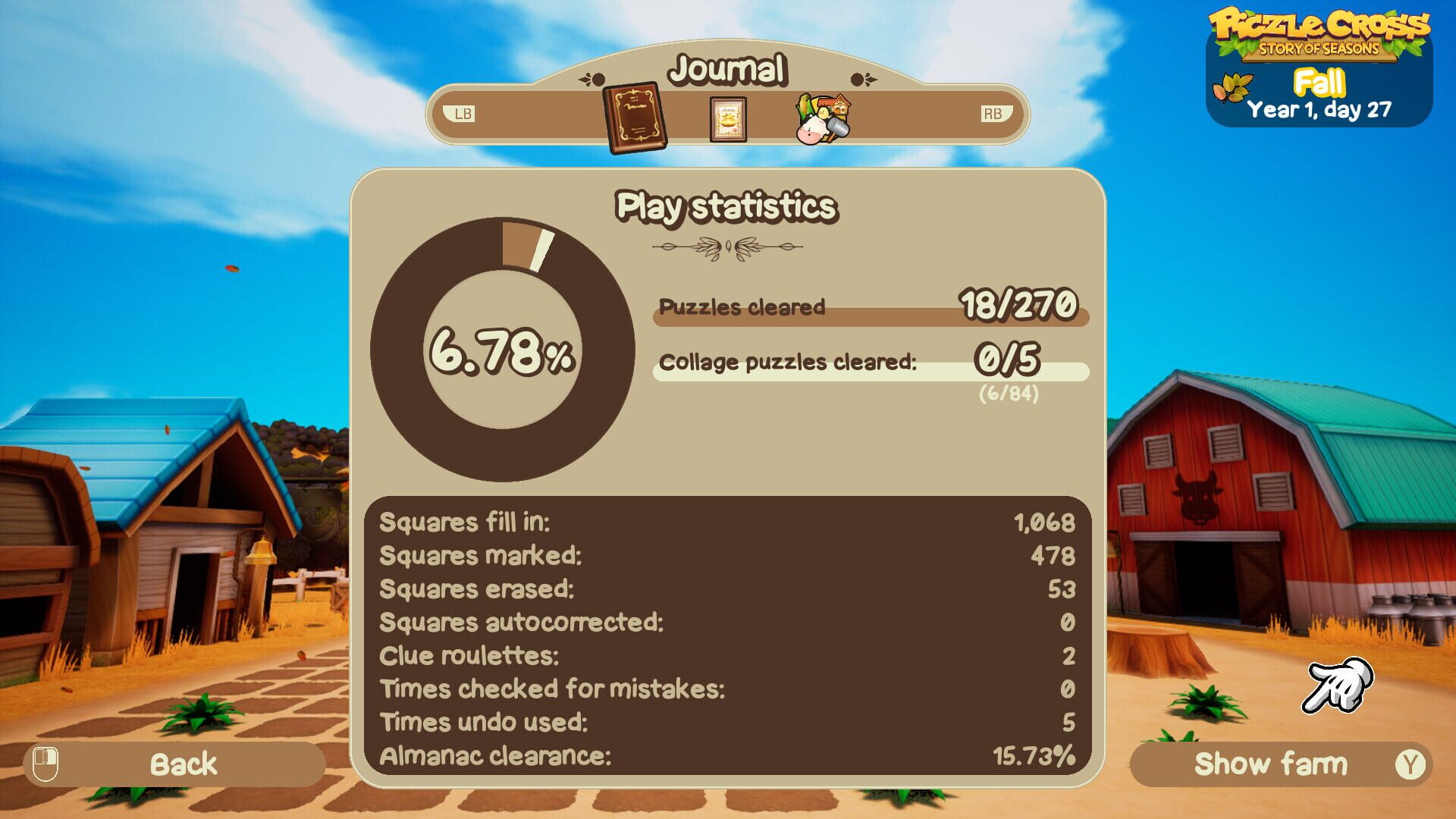 Screenshot for Piczle Cross: Story of Seasons