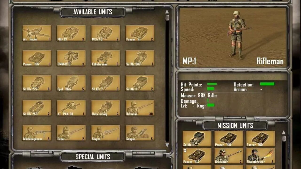 Screenshot for Afrika Korps vs Desert Rats