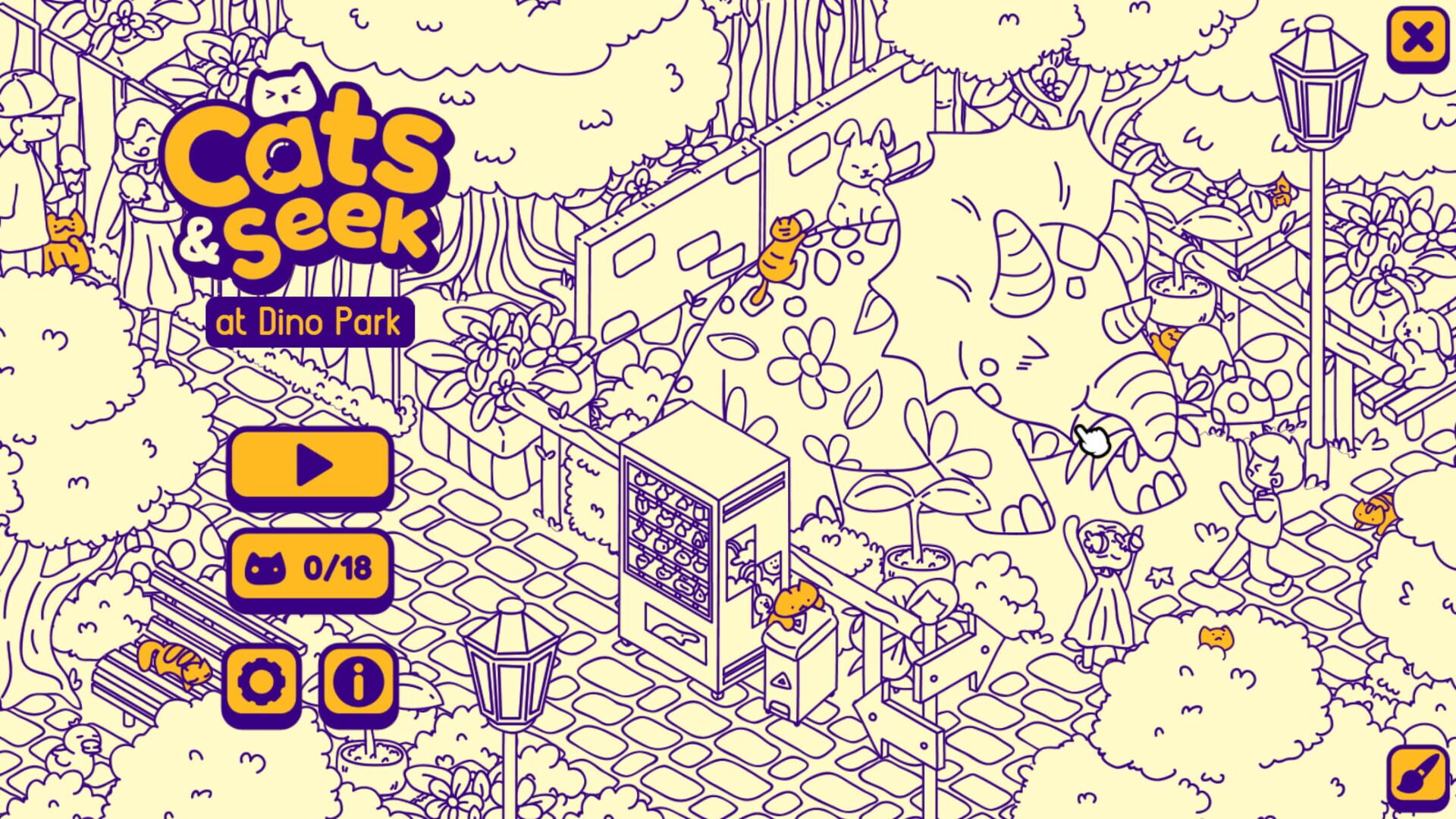 Screenshot for Cats and Seek: Dino Park
