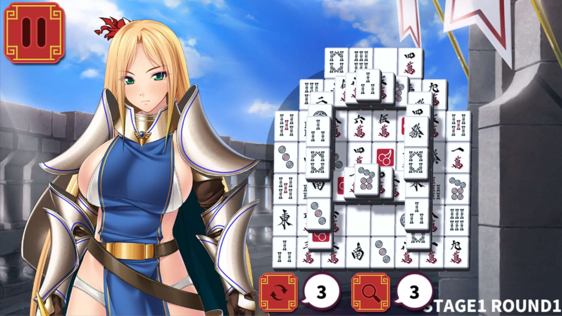 Screenshot for Mahjong Strip Solitaire: Harem Guild