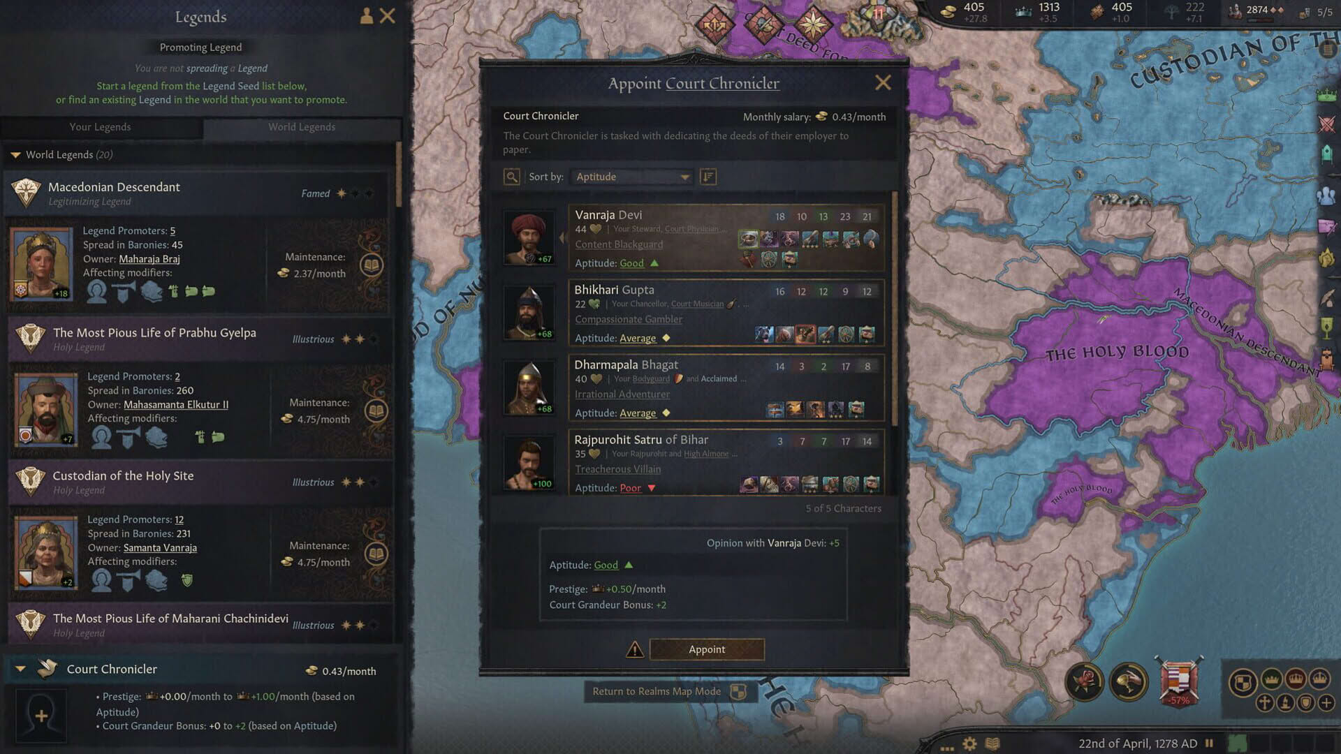 Screenshot for Crusader Kings III: Legends of the Dead