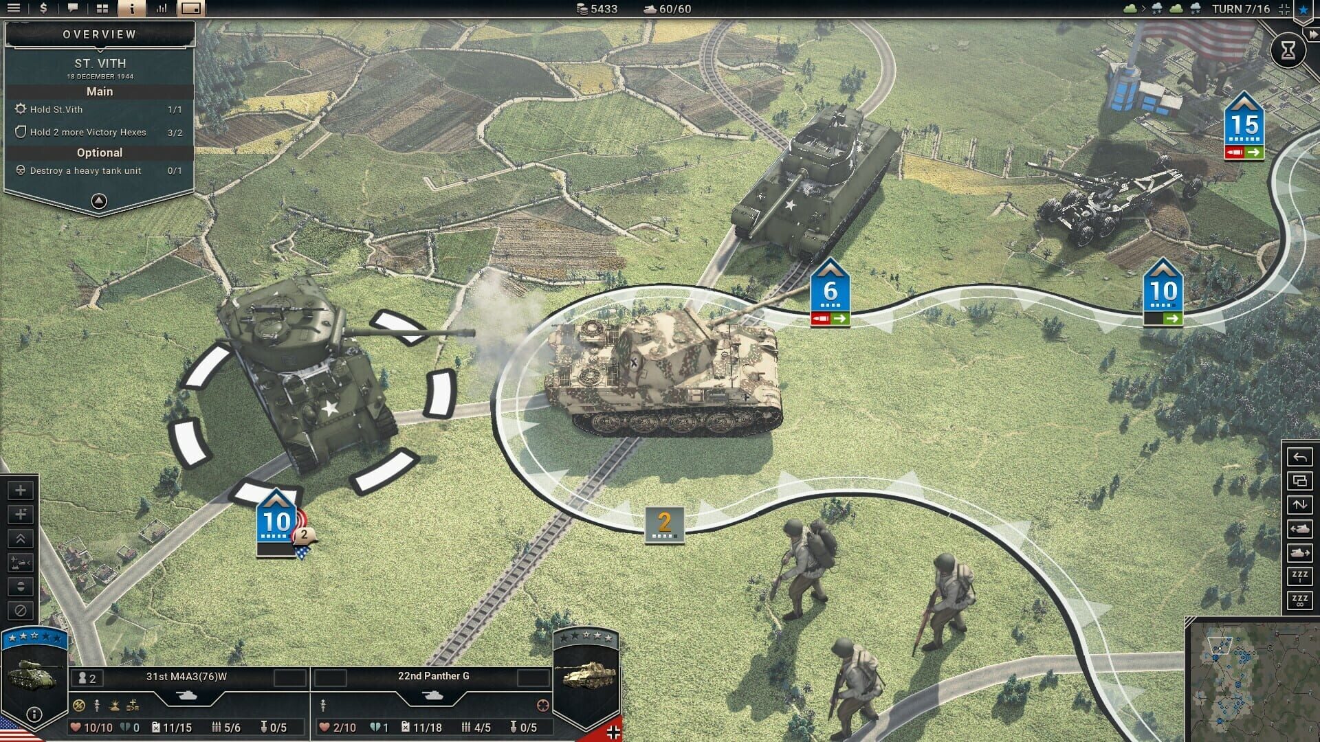 Screenshot for Panzer Corps 2: Frontlines - Bulge