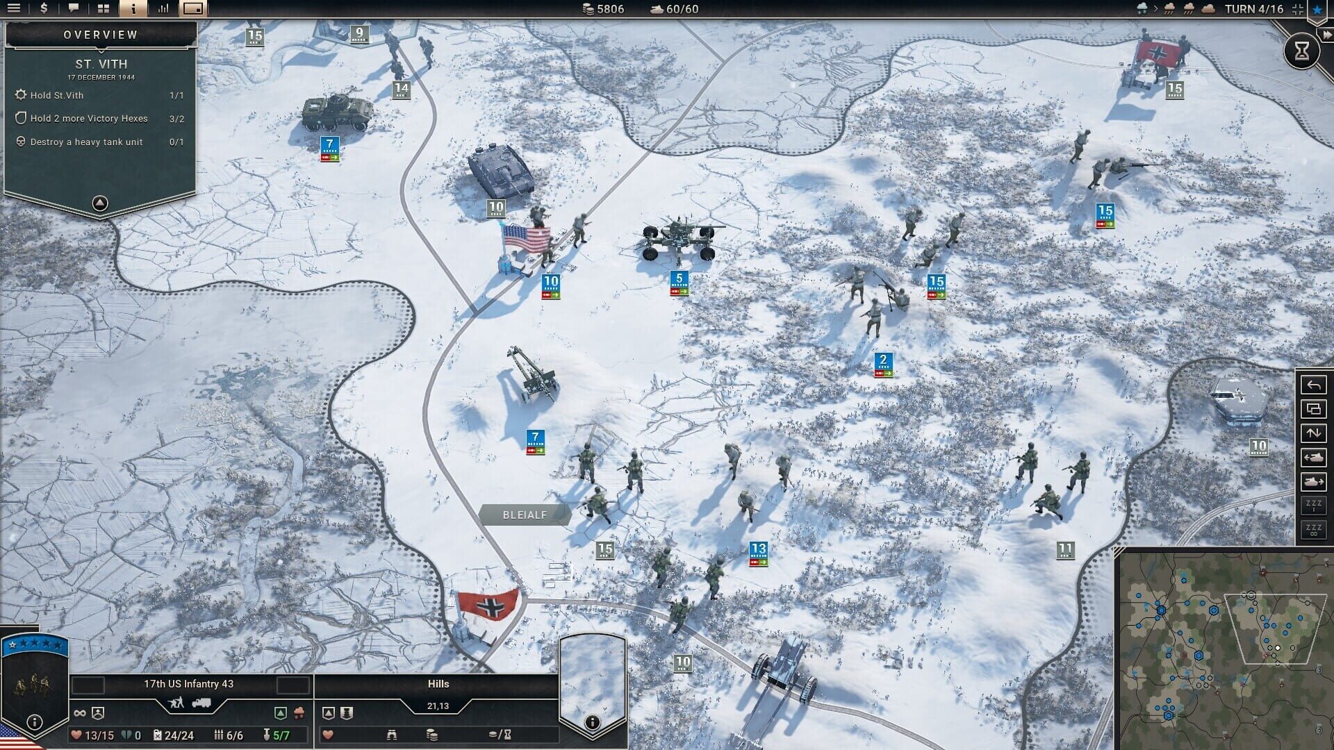 Screenshot for Panzer Corps 2: Frontlines - Bulge