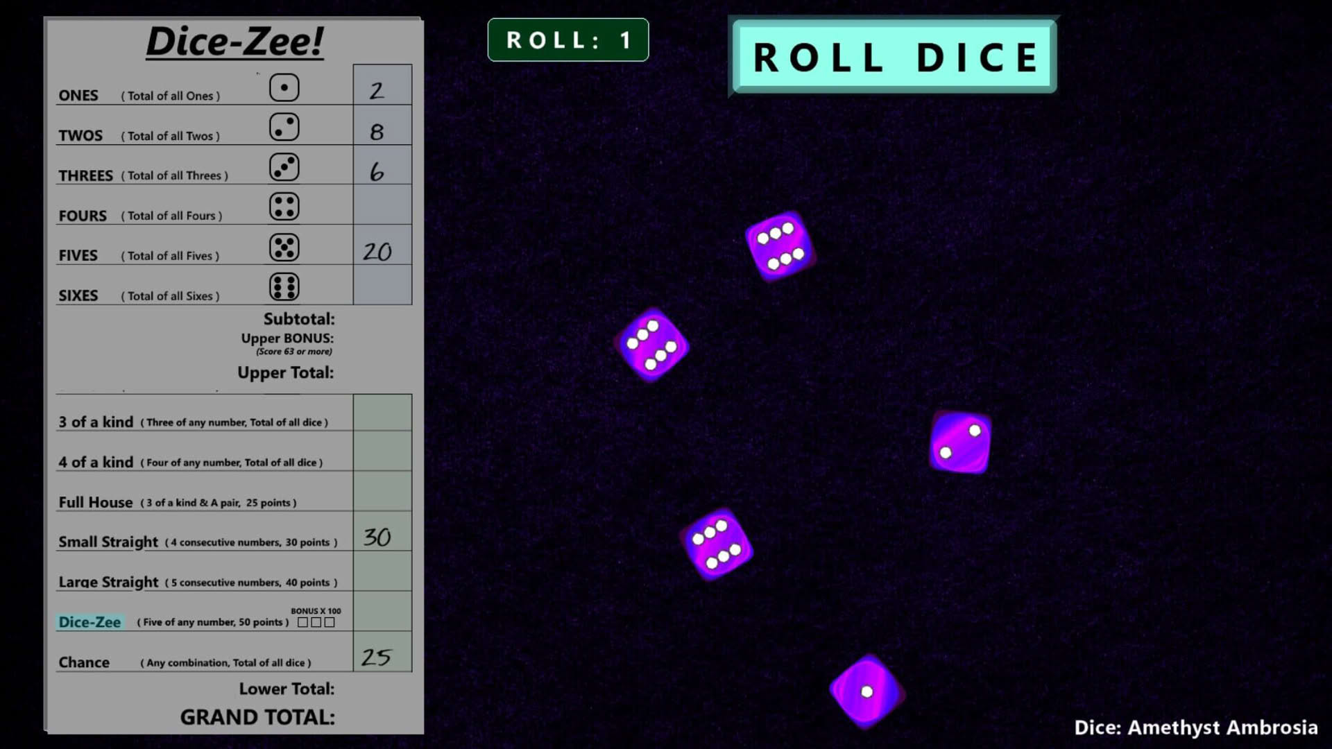 Screenshot for Dice-Zee!