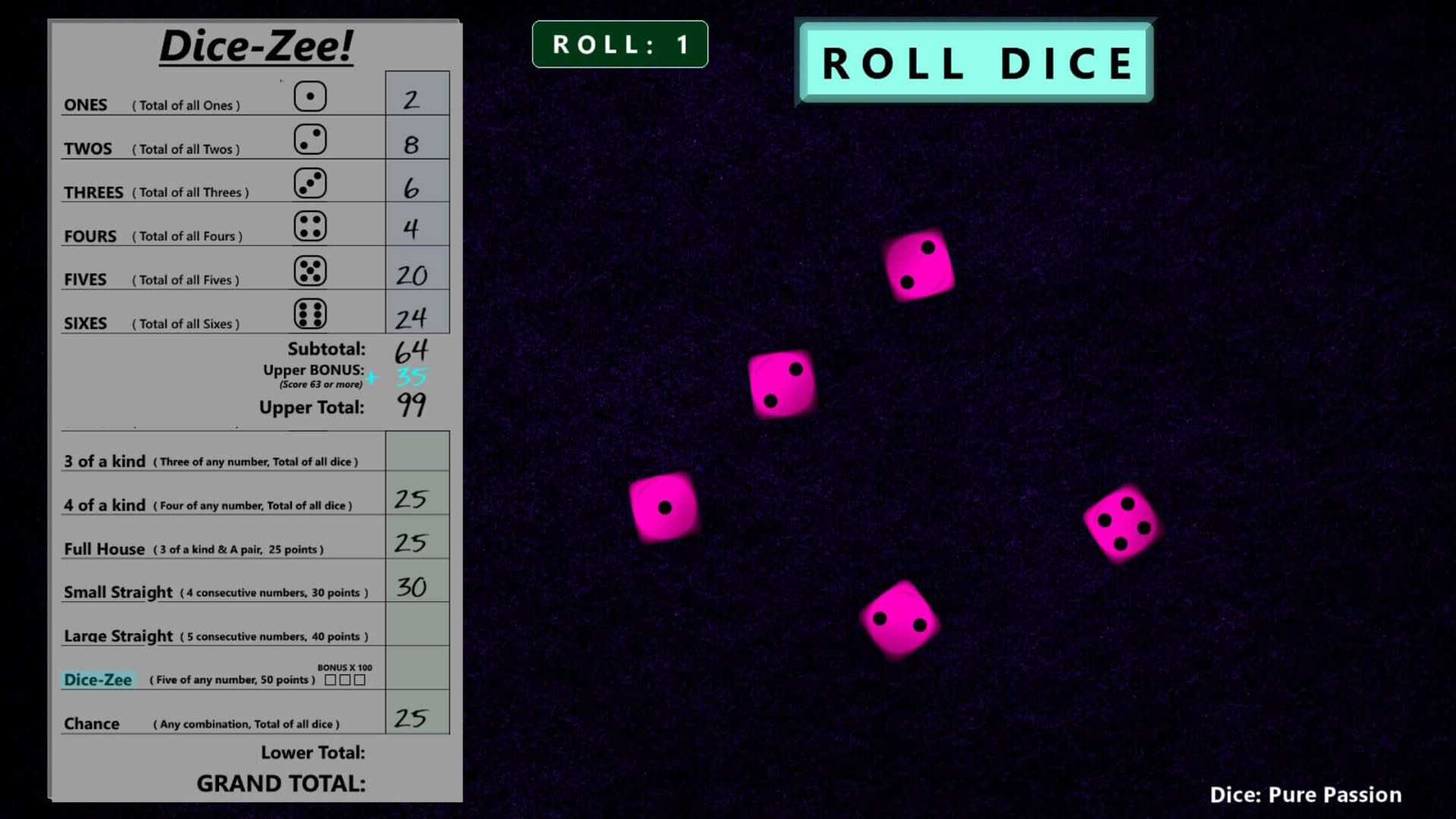 Screenshot for Dice-Zee!