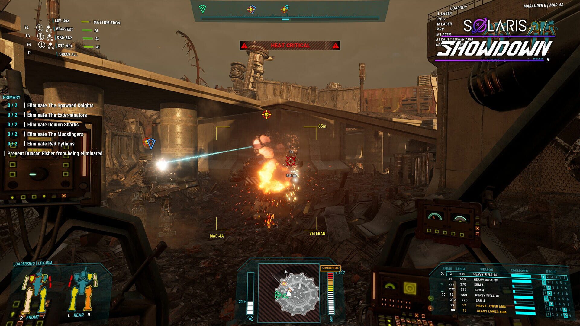 Screenshot for MechWarrior 5: Mercenaries - Solaris Showdown