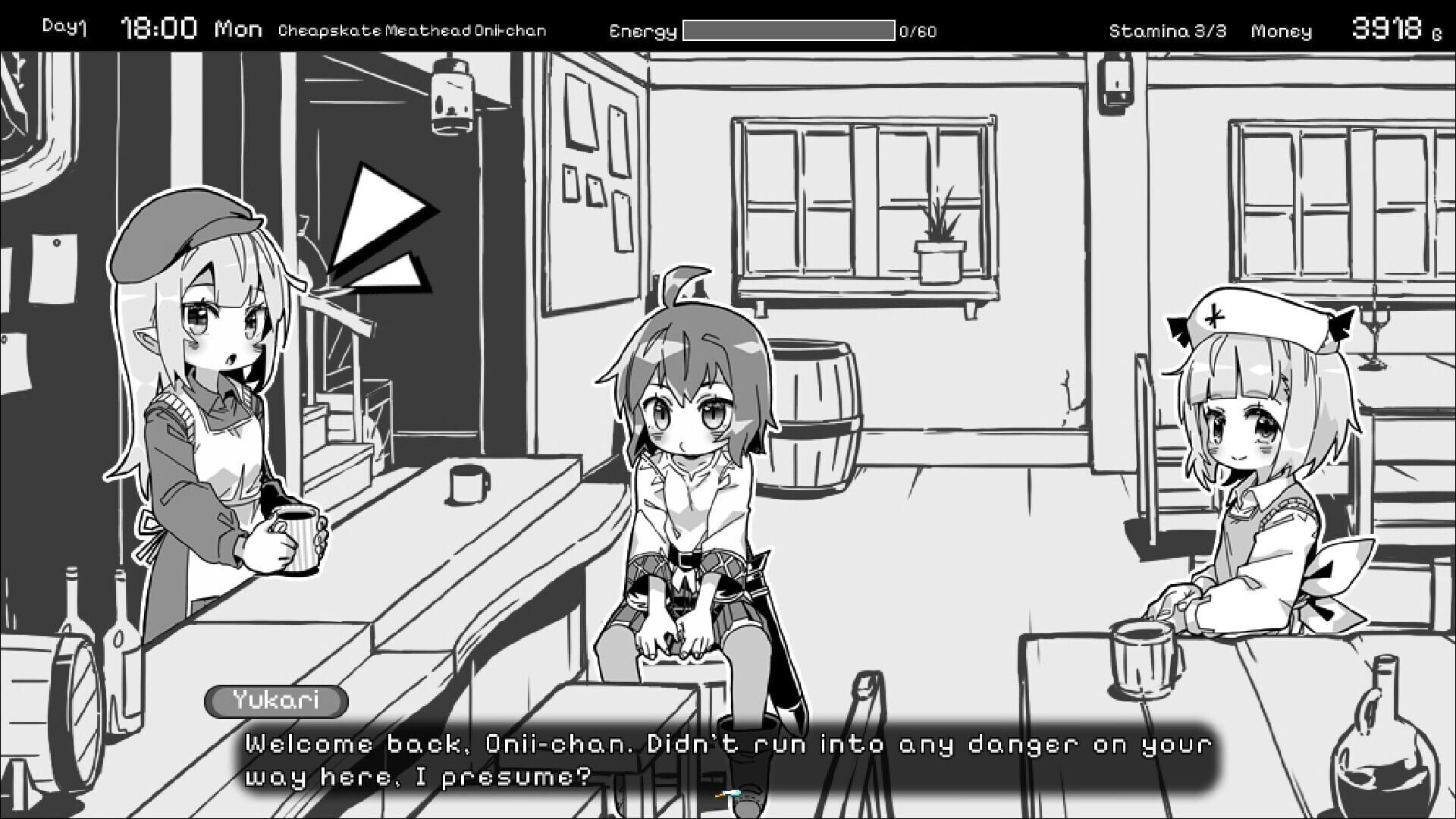 Screenshot for Living With Sister: Monochrome Fantasy