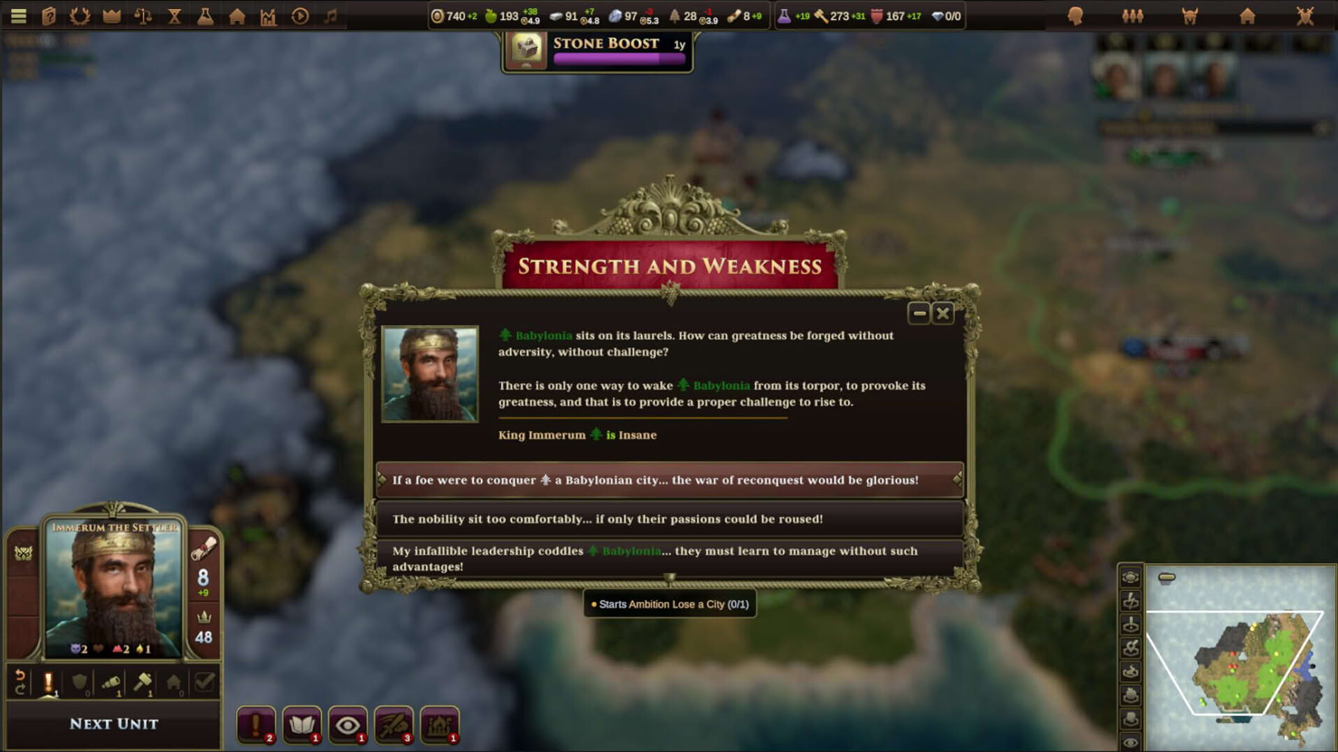 Screenshot for Old World: Behind the Throne