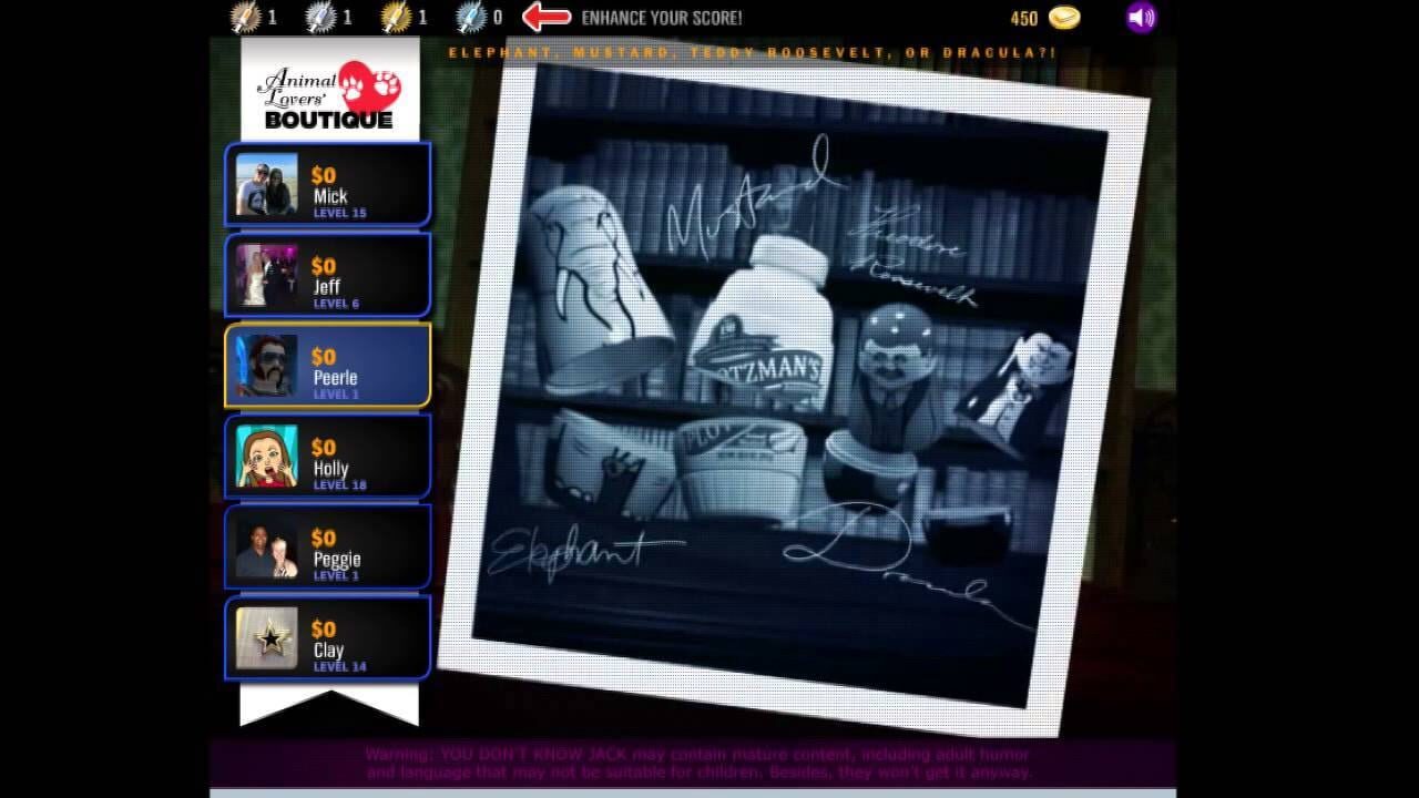 Screenshot for You Don't Know Jack: The In-Your-Face (Book) Trivia Game