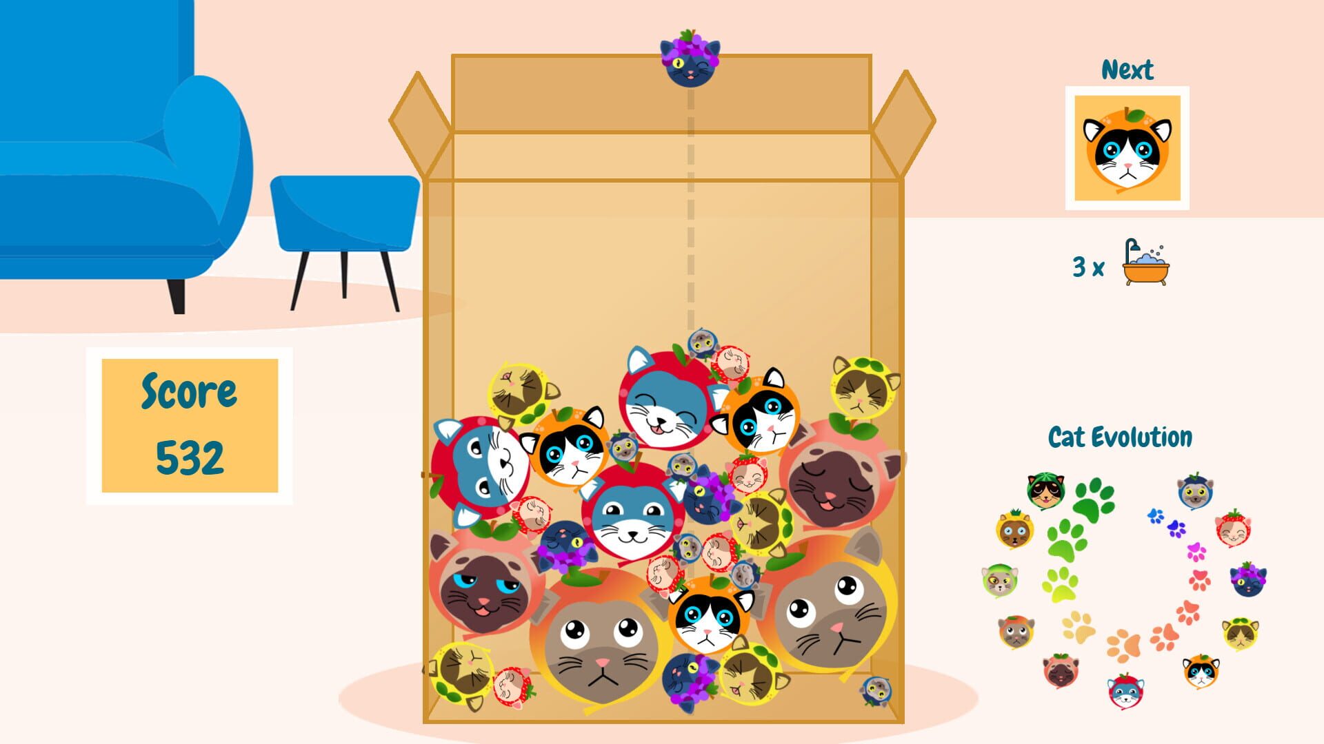 Screenshot for CatMelon: Suika Game