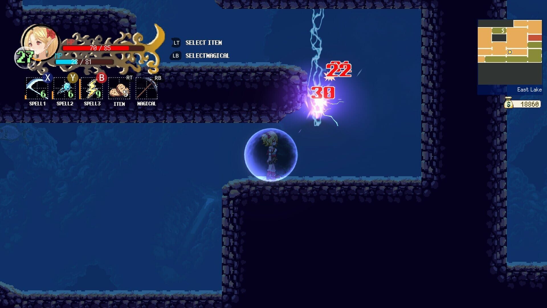 Screenshot for Witchroid Vania: A Magical Girl’s Fantastical Adventures