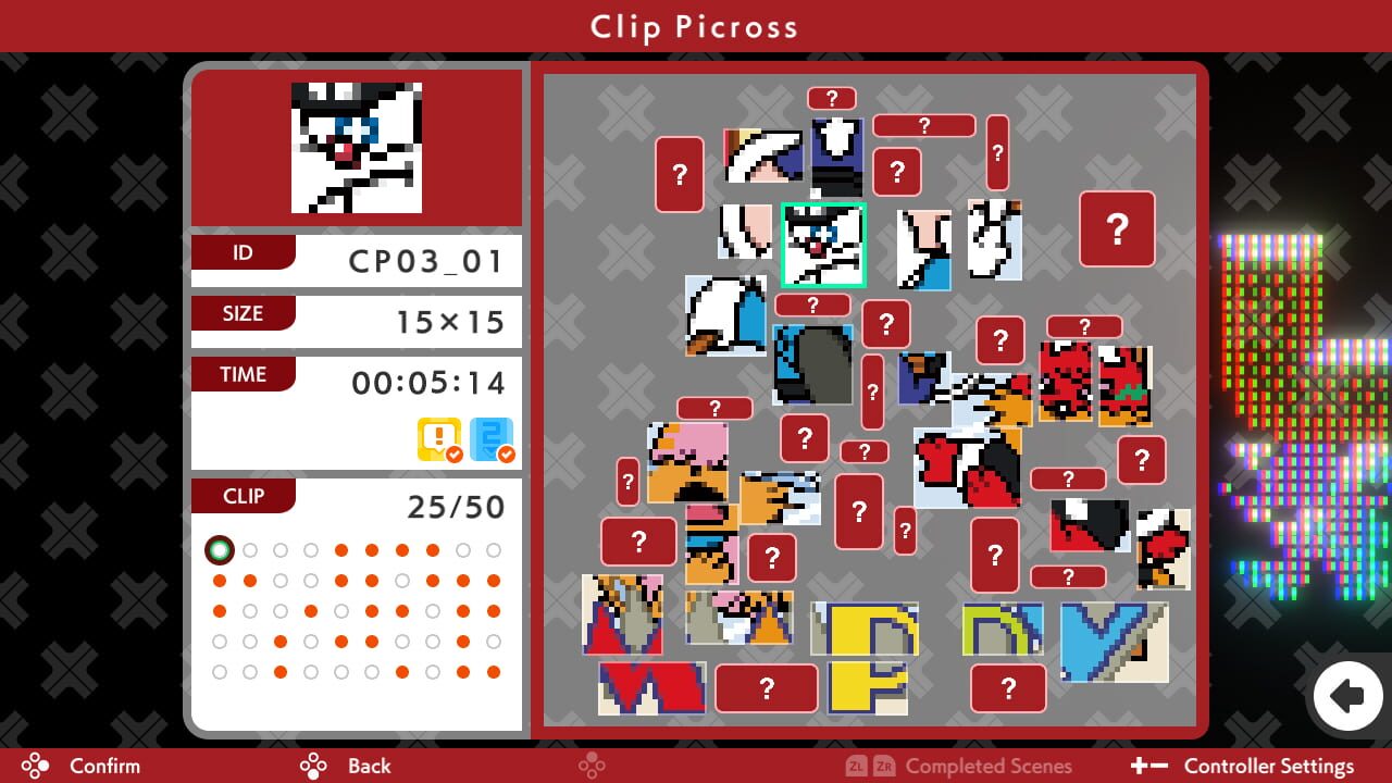 Screenshot for Picross S Namco Legendary Edition