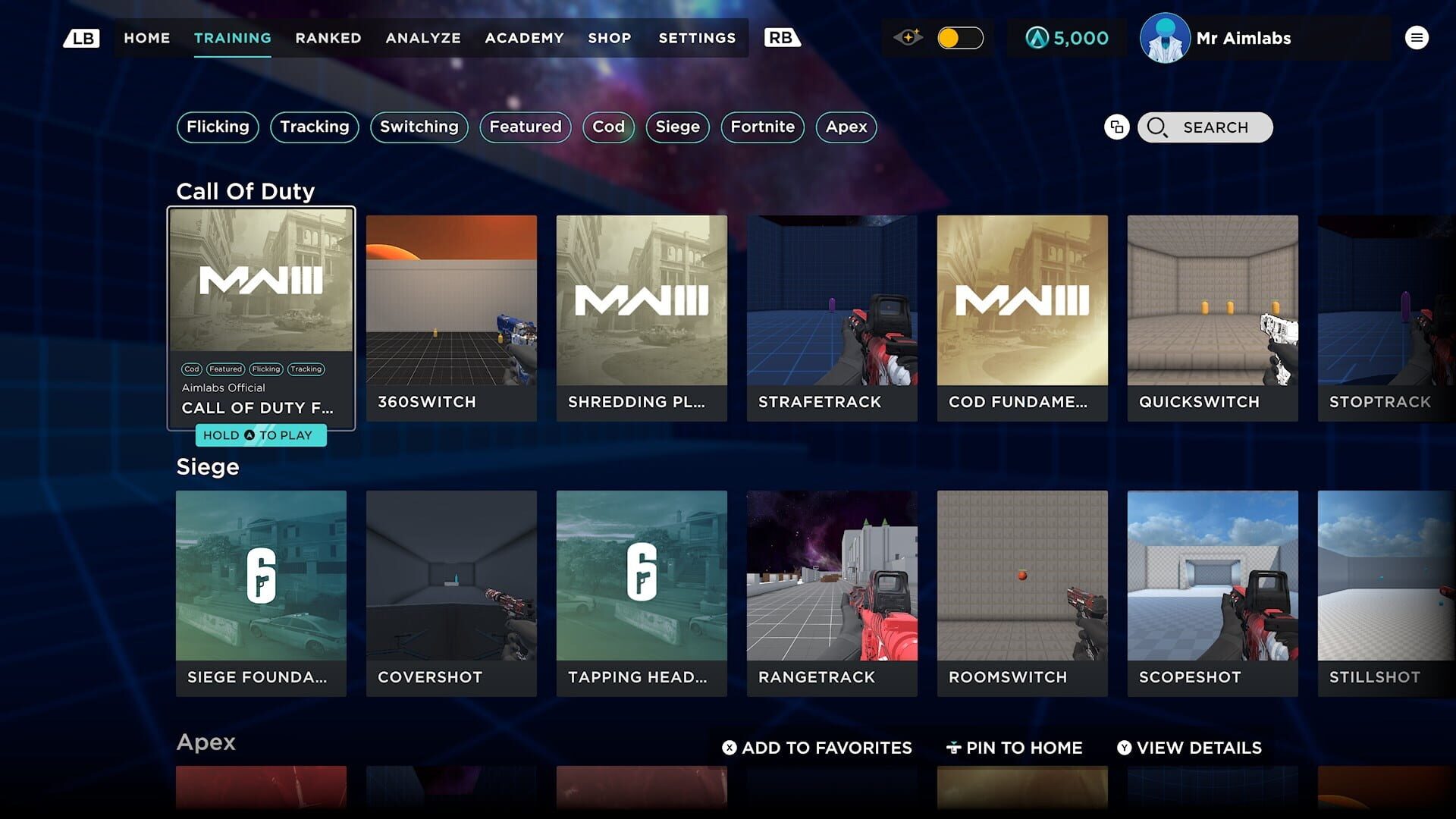 Screenshot for Aimlabs