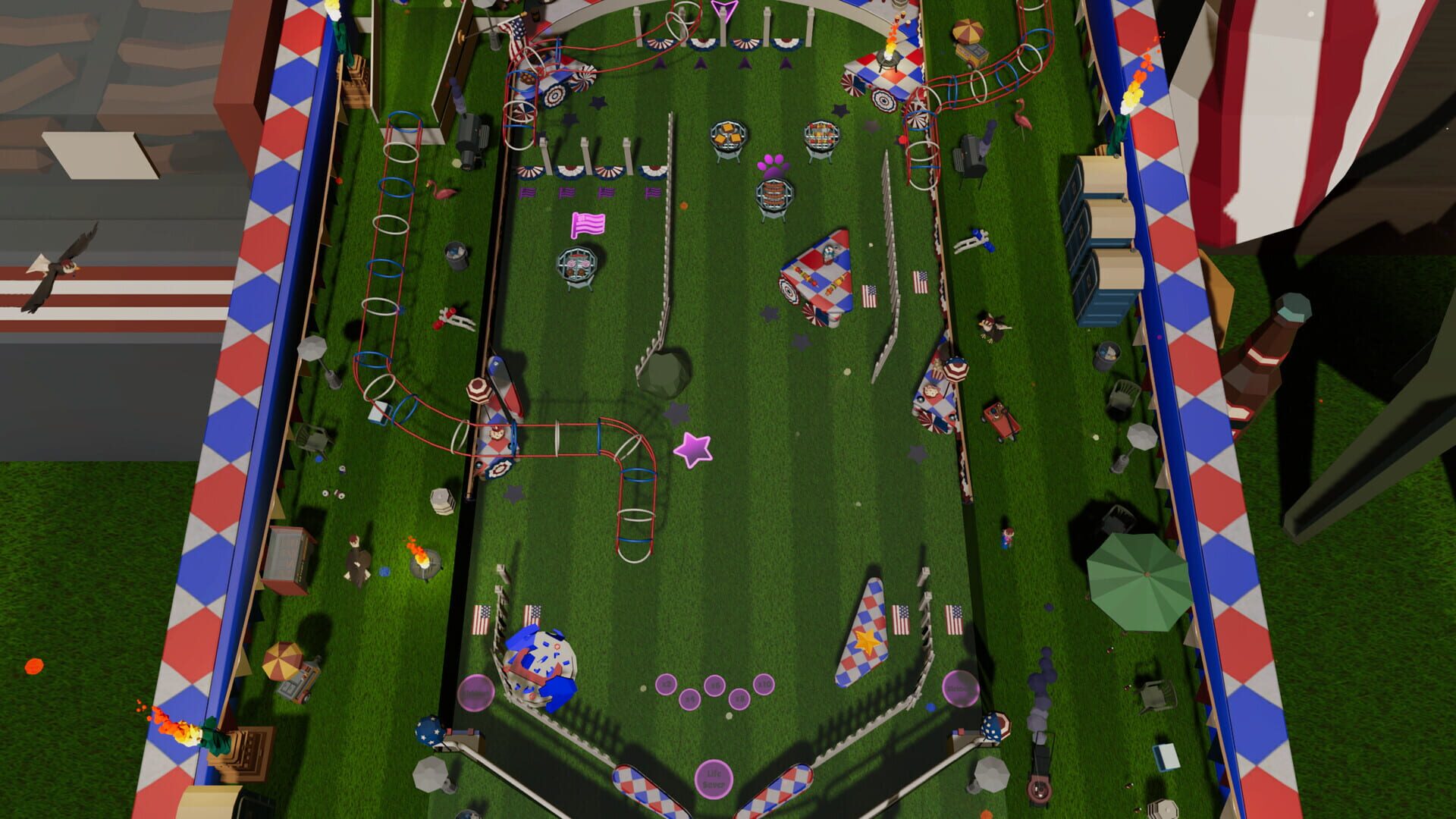 Screenshot for Roxy Raccoon's Pinball Panic: American Anniversary