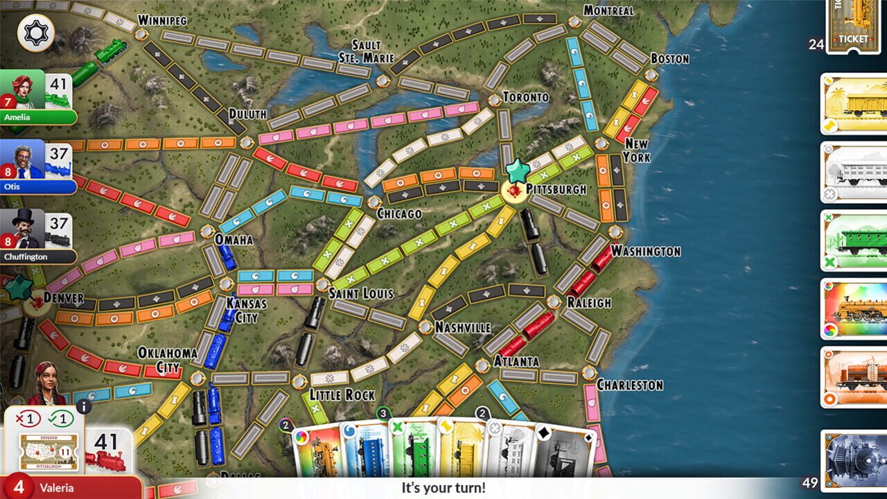 Screenshot for Ticket to Ride: USA 1910 Ticket Pack