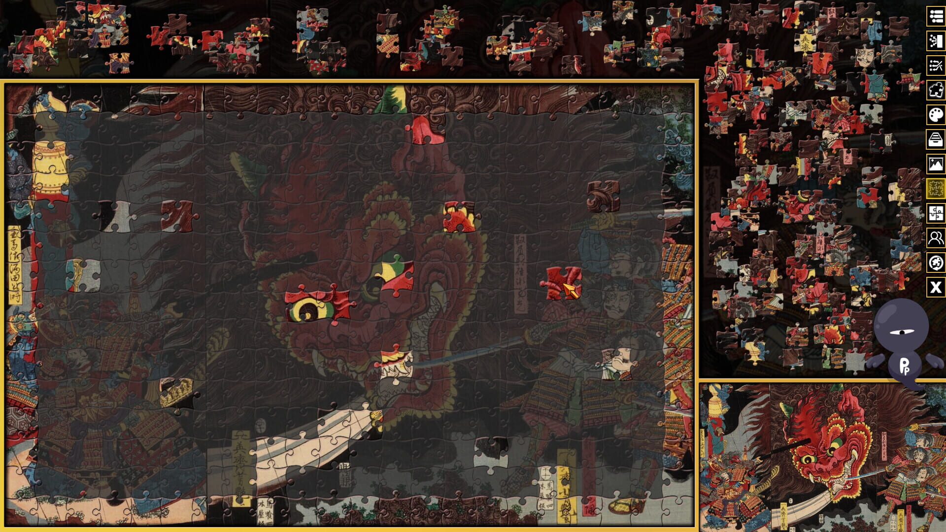 Screenshot for Pixel Puzzles 3: Ukiyo-e Jigsaws