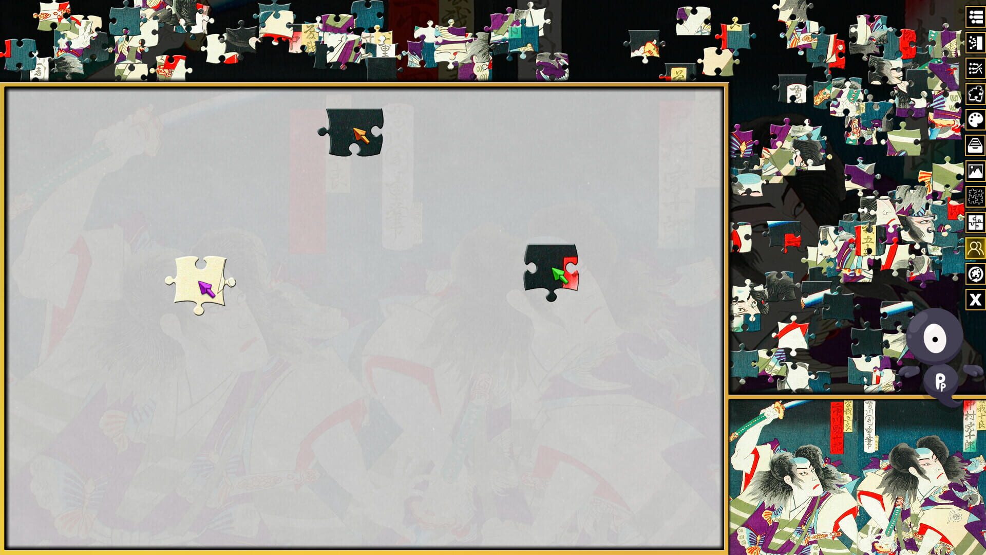 Screenshot for Pixel Puzzles 3: Ukiyo-e Jigsaws