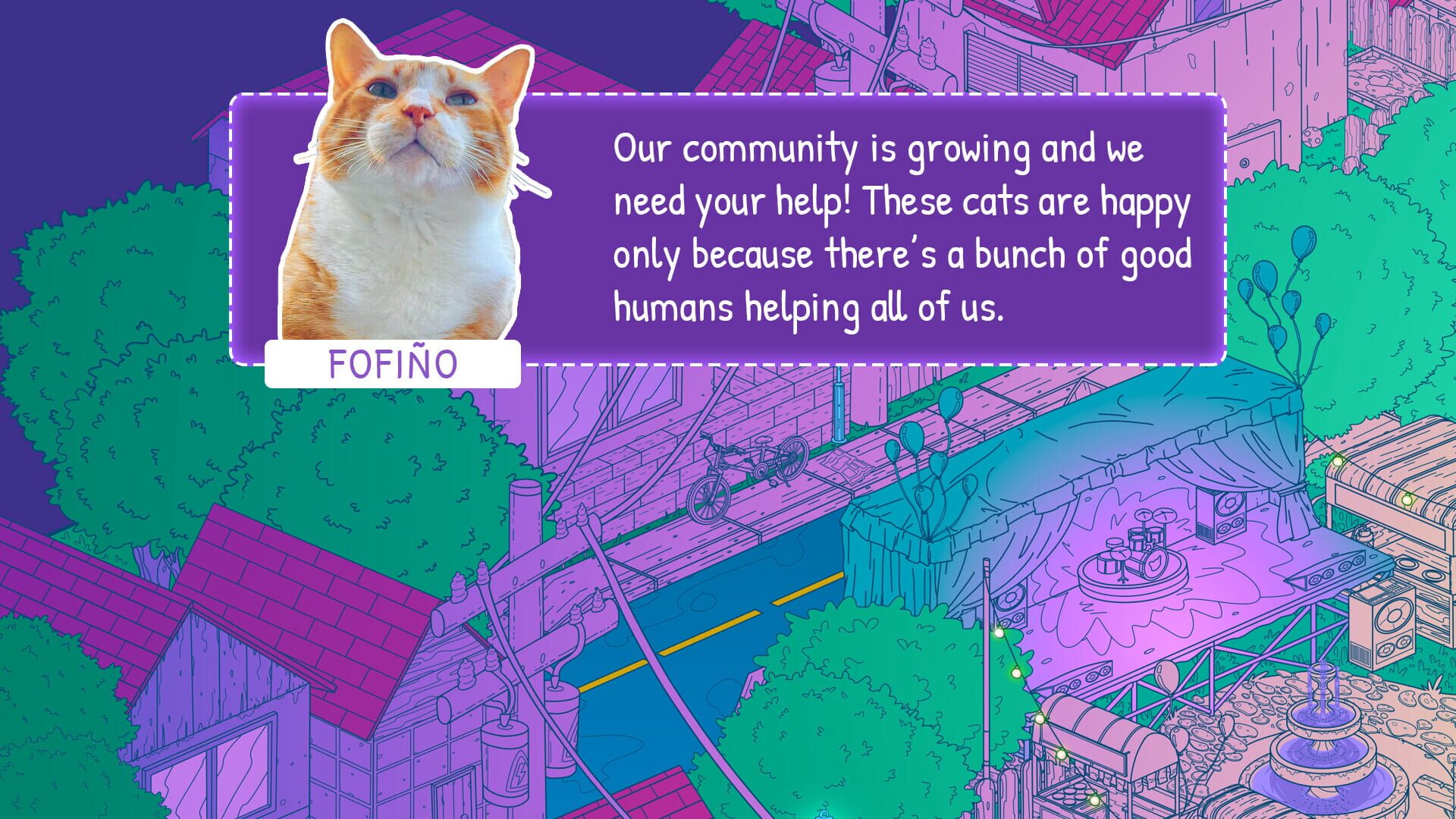 Screenshot for Stray Cats in Cozy Town: Night Lights