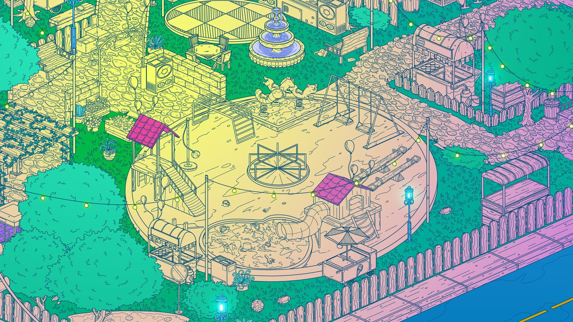 Screenshot for Stray Cats in Cozy Town: Night Lights