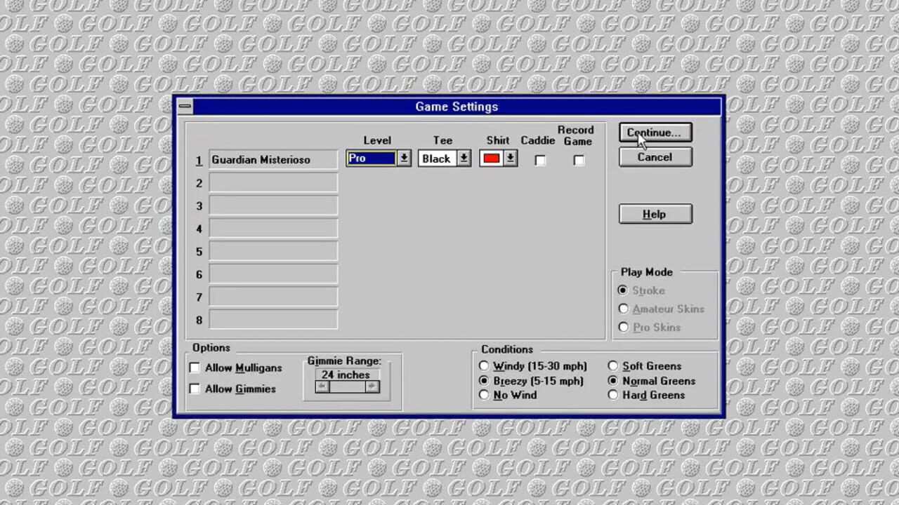 Screenshot for Microsoft Golf 2.0