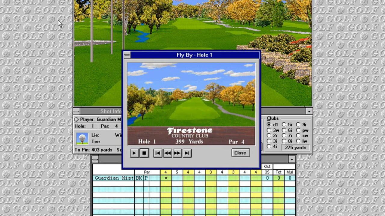 Screenshot for Microsoft Golf 2.0