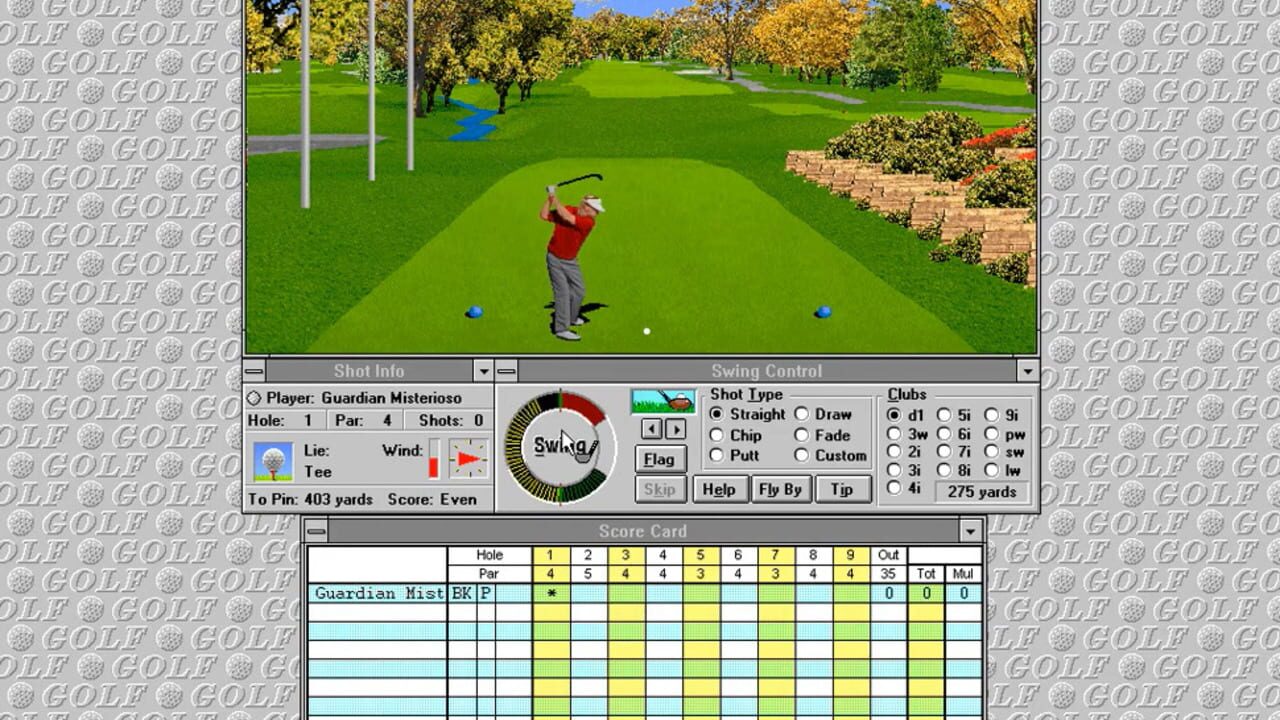 Screenshot for Microsoft Golf 2.0