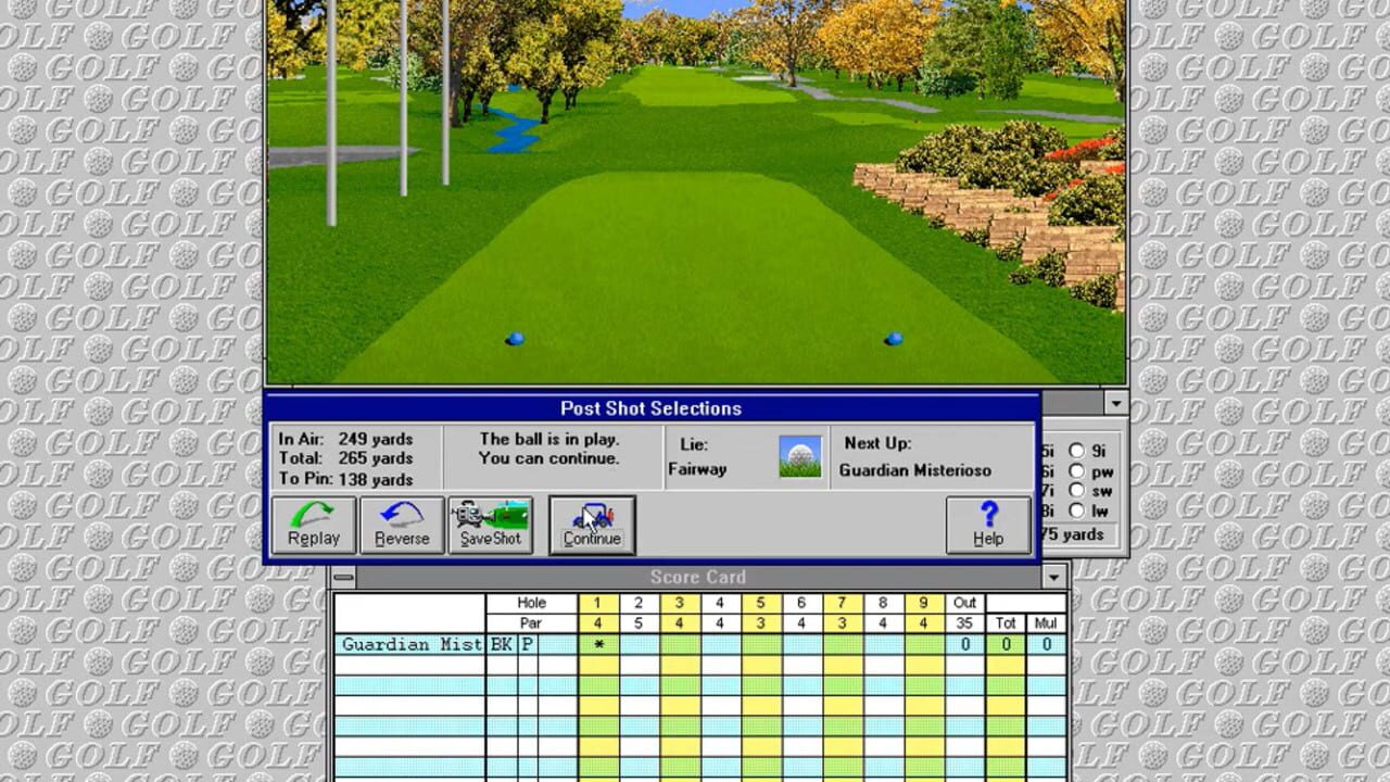 Screenshot for Microsoft Golf 2.0