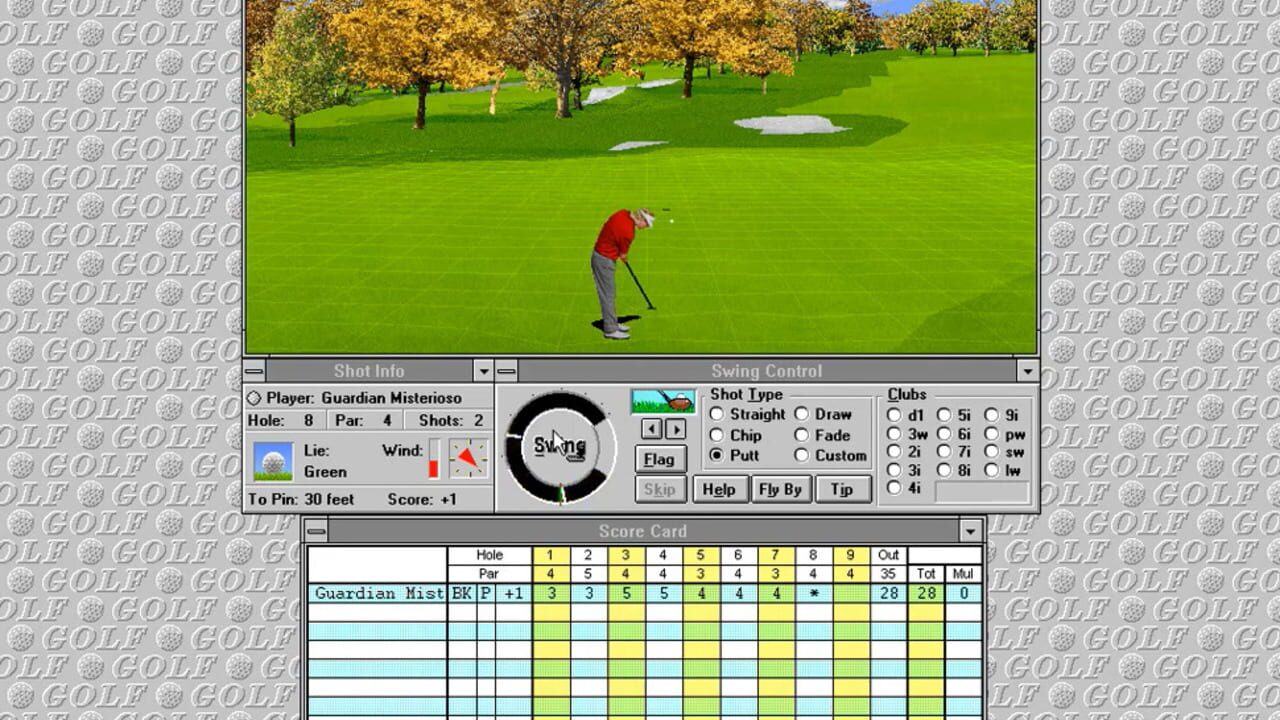Screenshot for Microsoft Golf 2.0