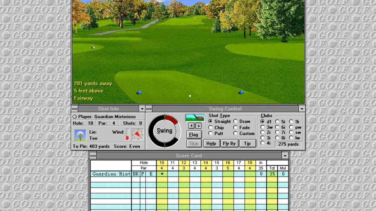 Screenshot for Microsoft Golf 2.0