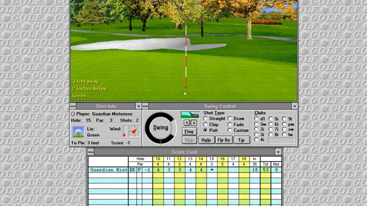 Screenshot for Microsoft Golf 2.0