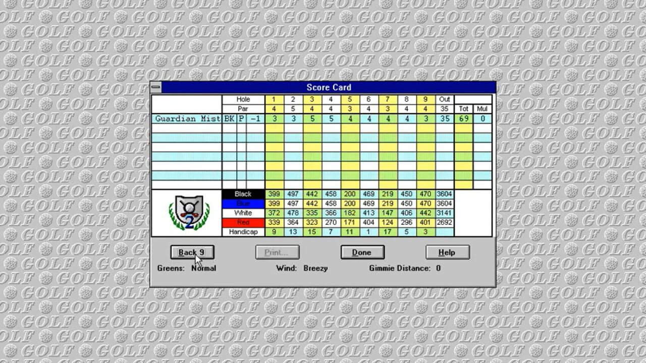 Screenshot for Microsoft Golf 2.0