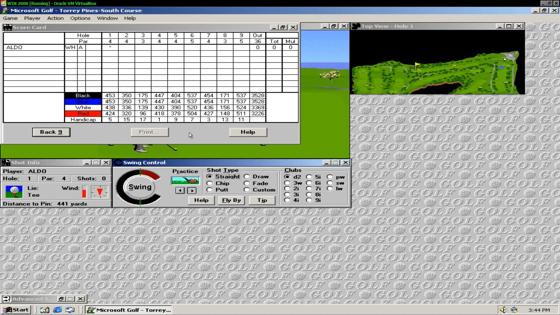 Screenshot for Microsoft Golf: Multimedia Edition