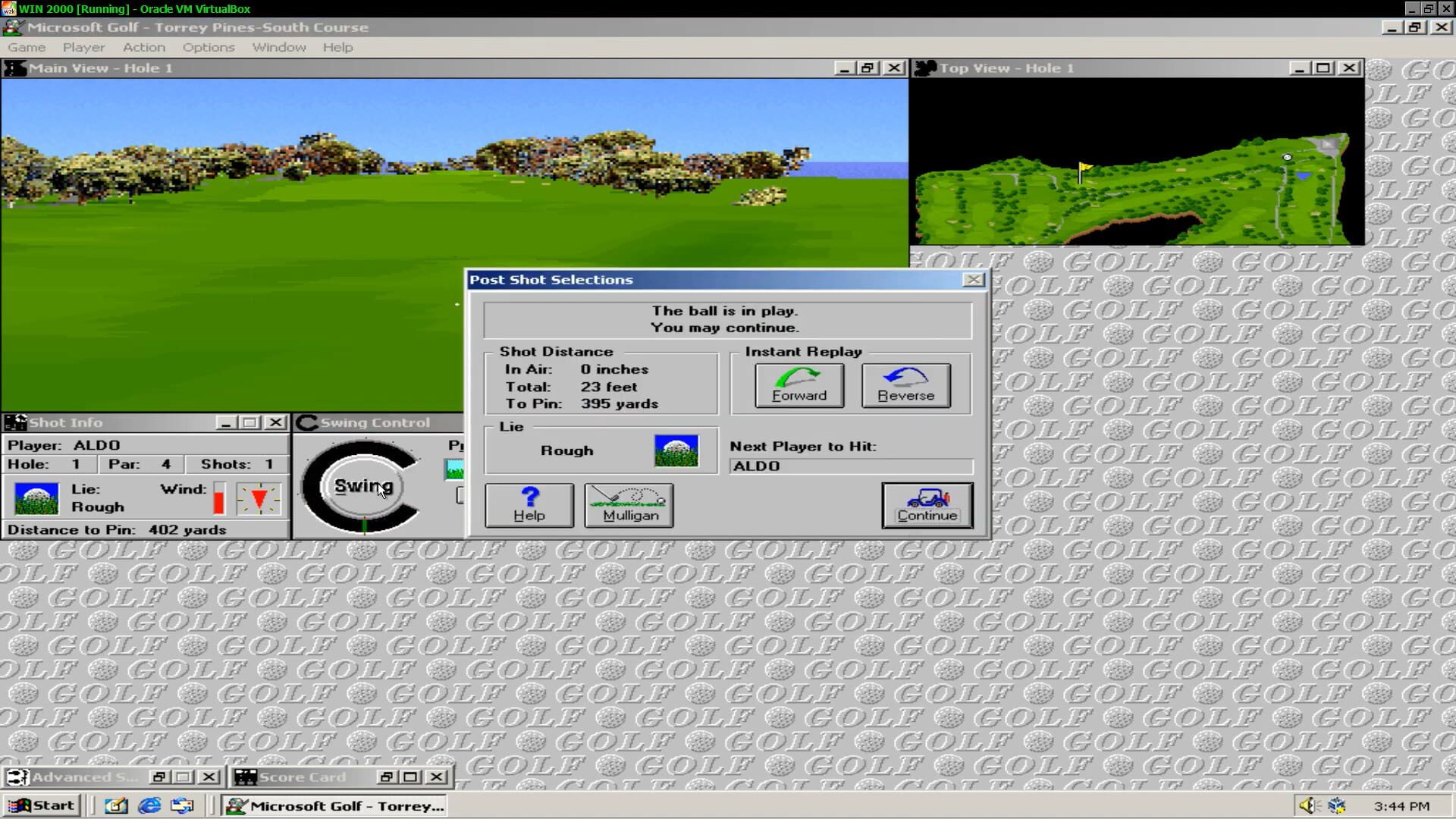 Screenshot for Microsoft Golf: Multimedia Edition