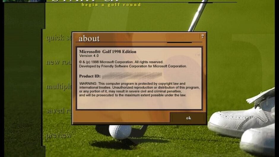 Screenshot for Microsoft Golf 1998 Edition