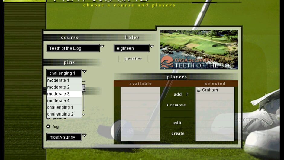 Screenshot for Microsoft Golf 1998 Edition