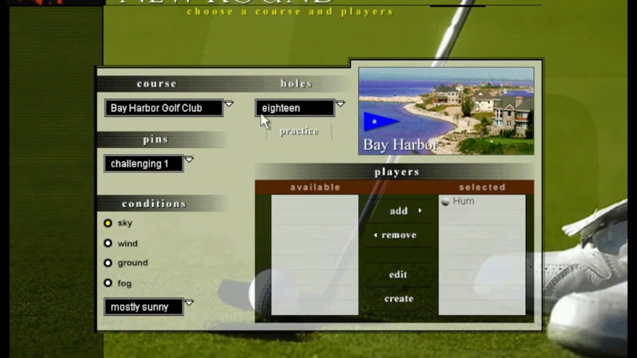 Screenshot for Microsoft Golf 1999 Edition