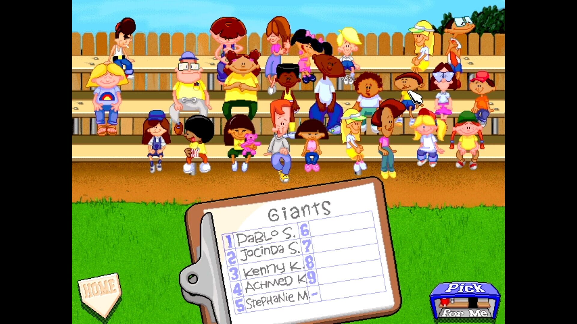 Screenshot for Backyard Baseball '97