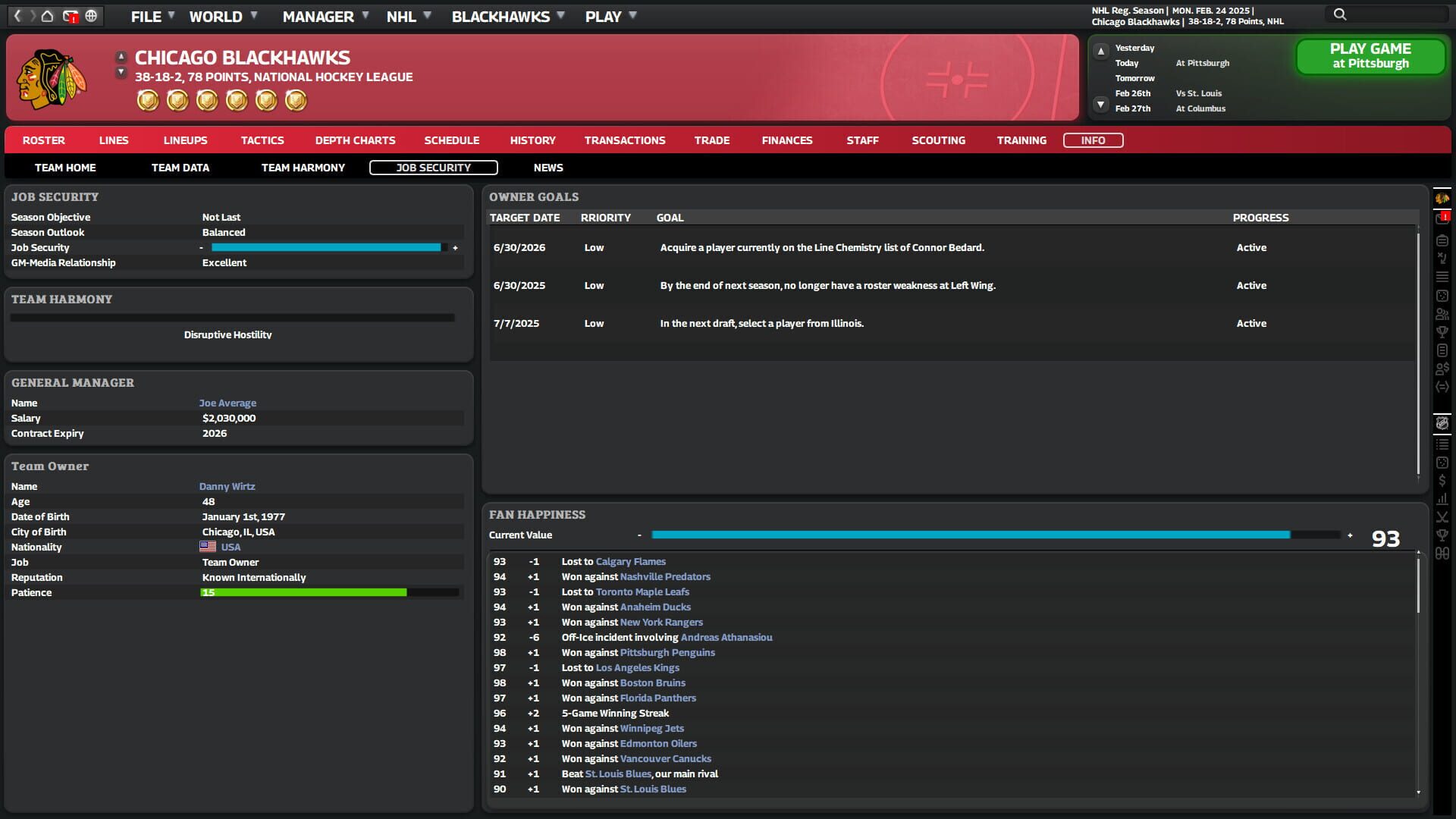 Screenshot for Franchise Hockey Manager 11