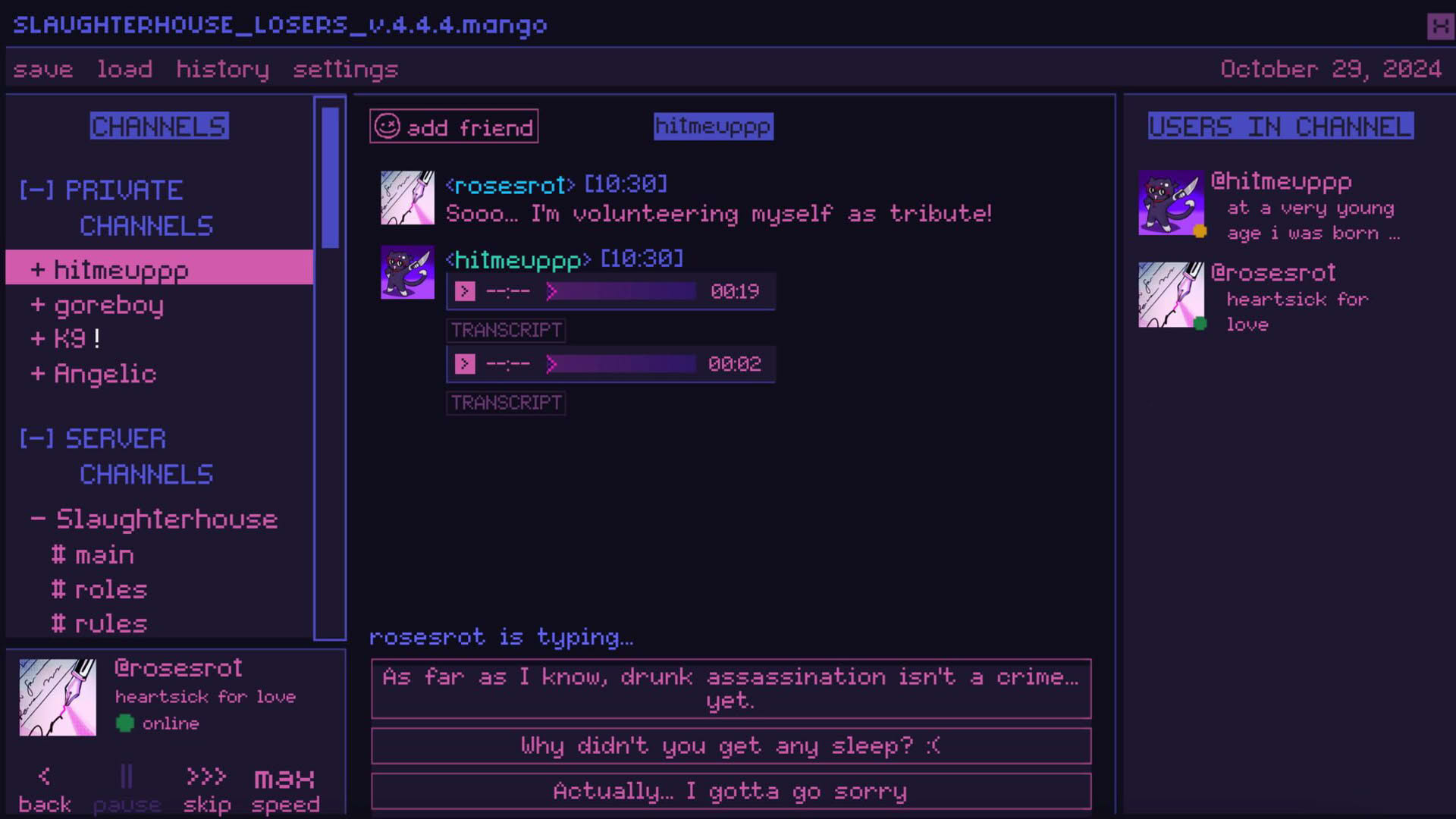 Screenshot for Killer Chat: Extended Edition
