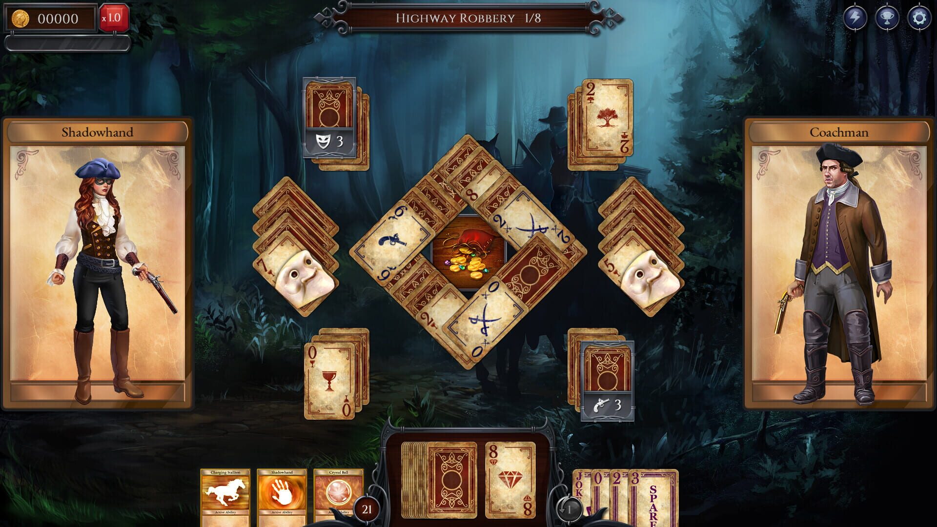 Screenshot for Shadowhand Solitaire