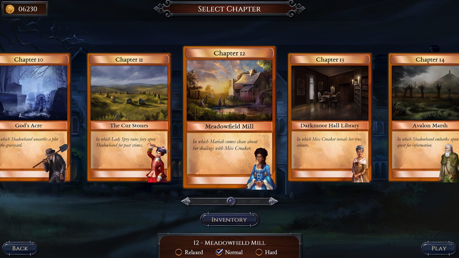 Screenshot for Shadowhand Solitaire