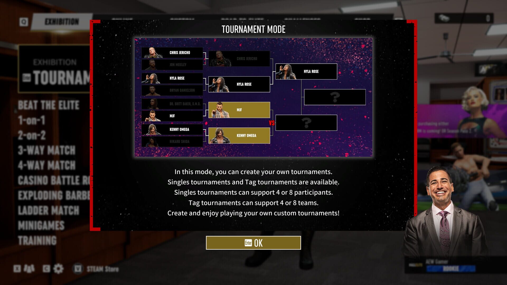 Screenshot for All Elite Wrestling: Fight Forever - Switchblade Tournament Pack