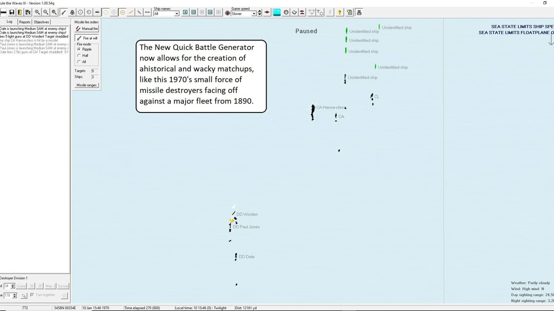 Screenshot for Rule the Waves 3: Expanded Battles