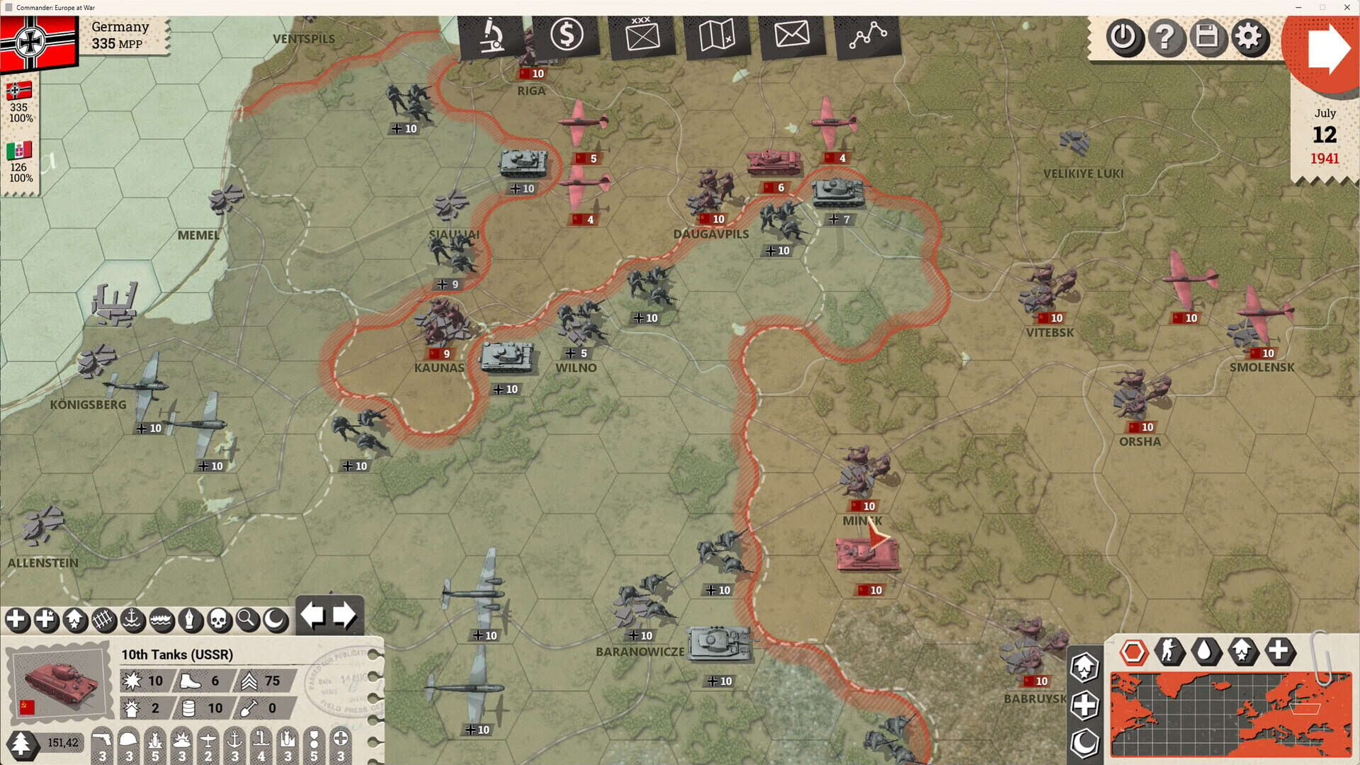 Screenshot for Commander: Europe at War