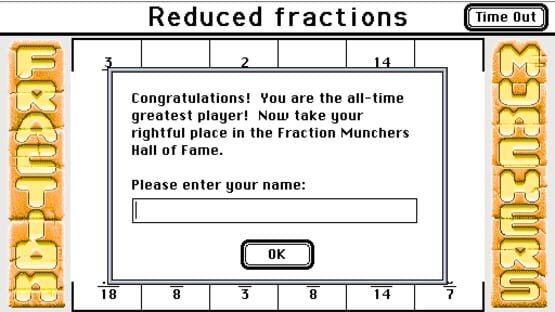 Screenshot for Fraction Munchers
