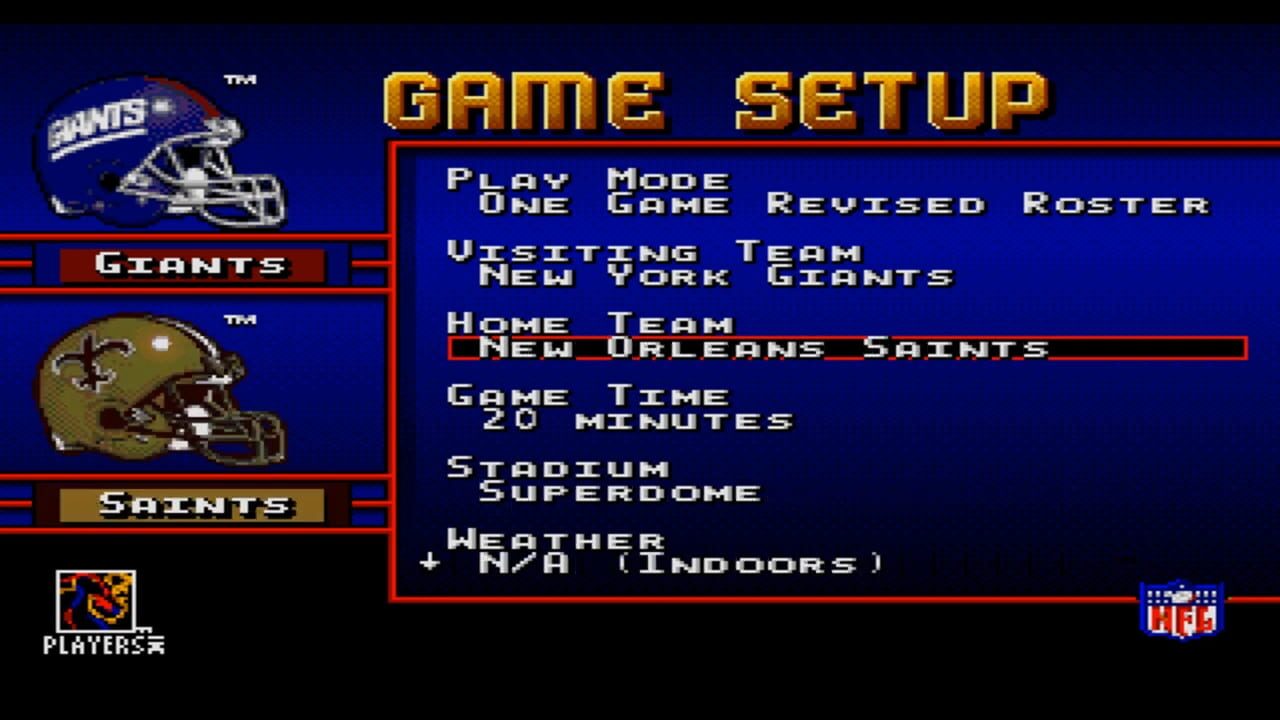 Screenshot for Sega Sports NFL 98