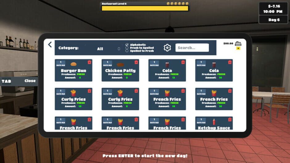 Screenshot for Restaurant Owner: A Restaurant Simulator