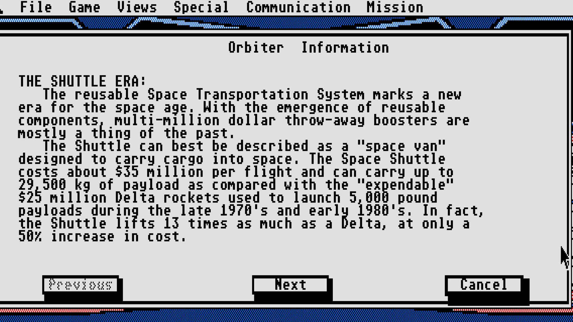 Screenshot for Orbiter