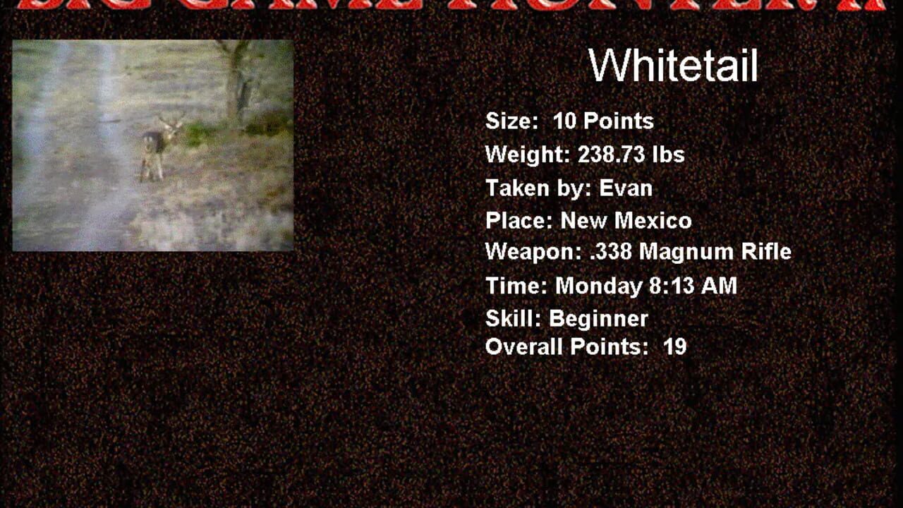 Screenshot for Cabela's Big Game Hunter II