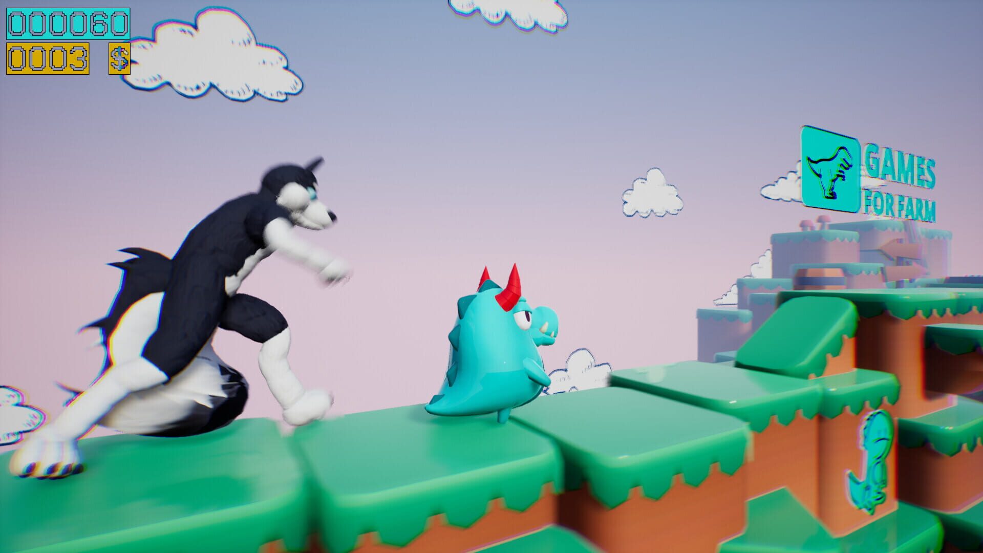 Screenshot for Dino Running from a Furry: Gamesforfarm